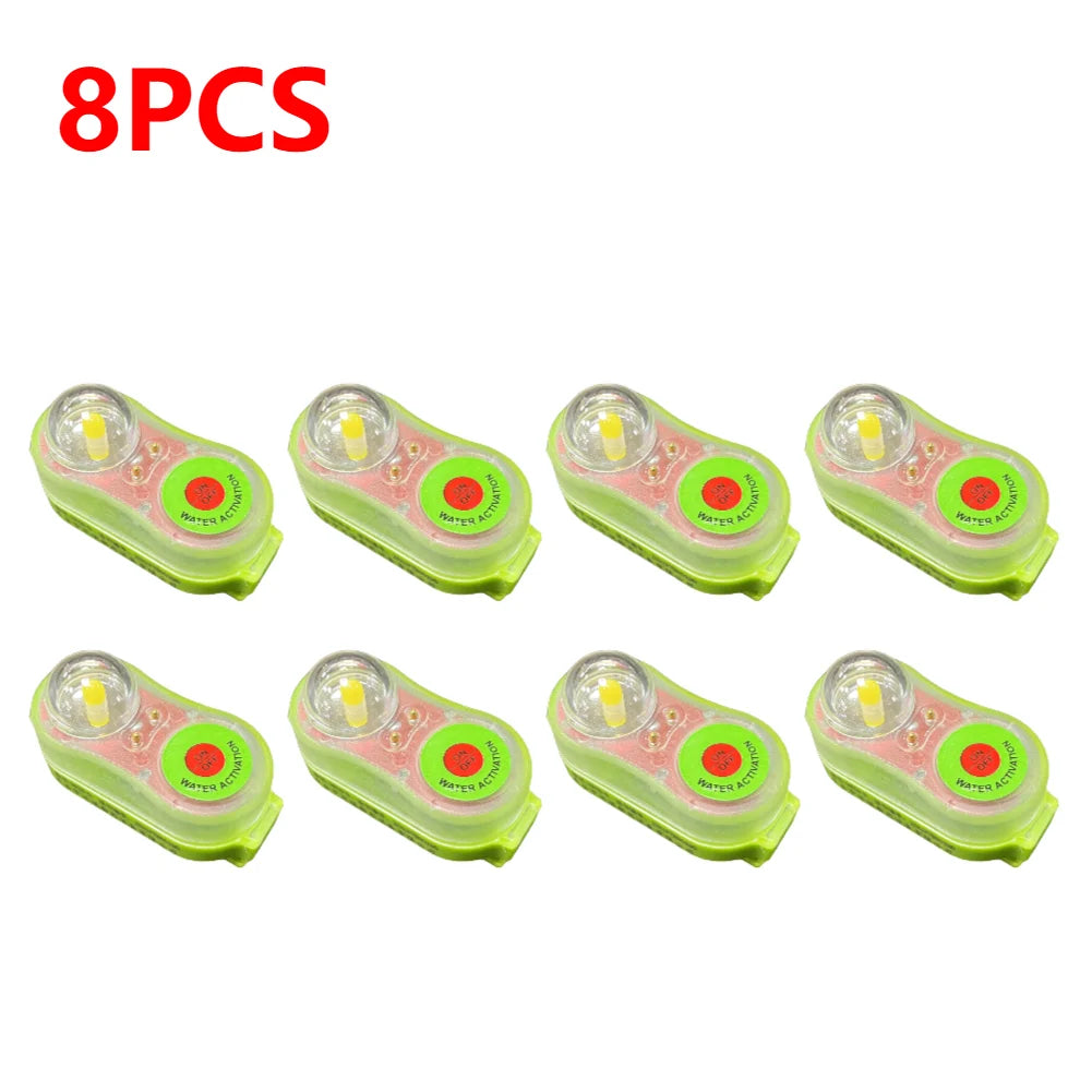 2-10Pcs LED Life Jacket Light Energy-Efficient Waterproof Emergency Signal Light Easy Operation Lightweight Outdoor Accessories