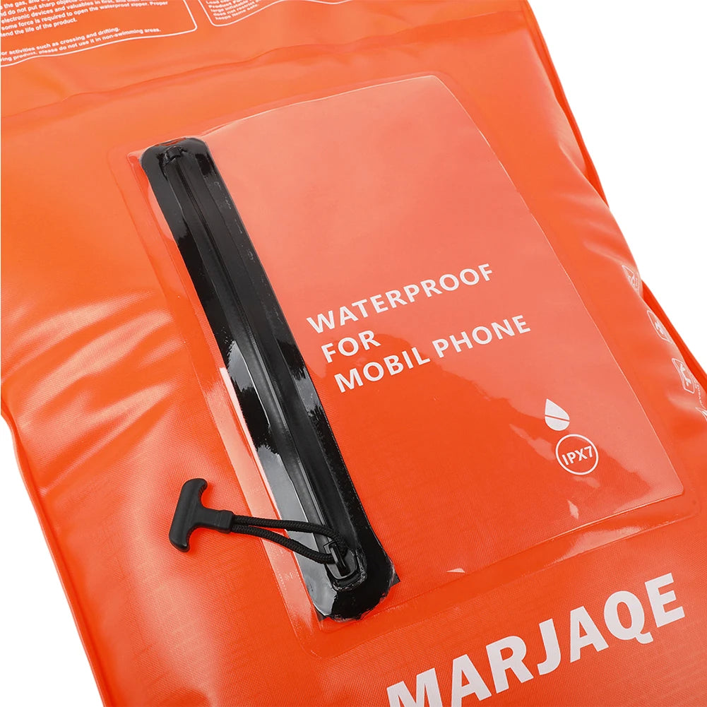 Inflatable Open Swimming Buoy PVC Tow Float Dry Bag Thickened Float Airbag With Strap Double Air Bag With Waist Belt For Sports