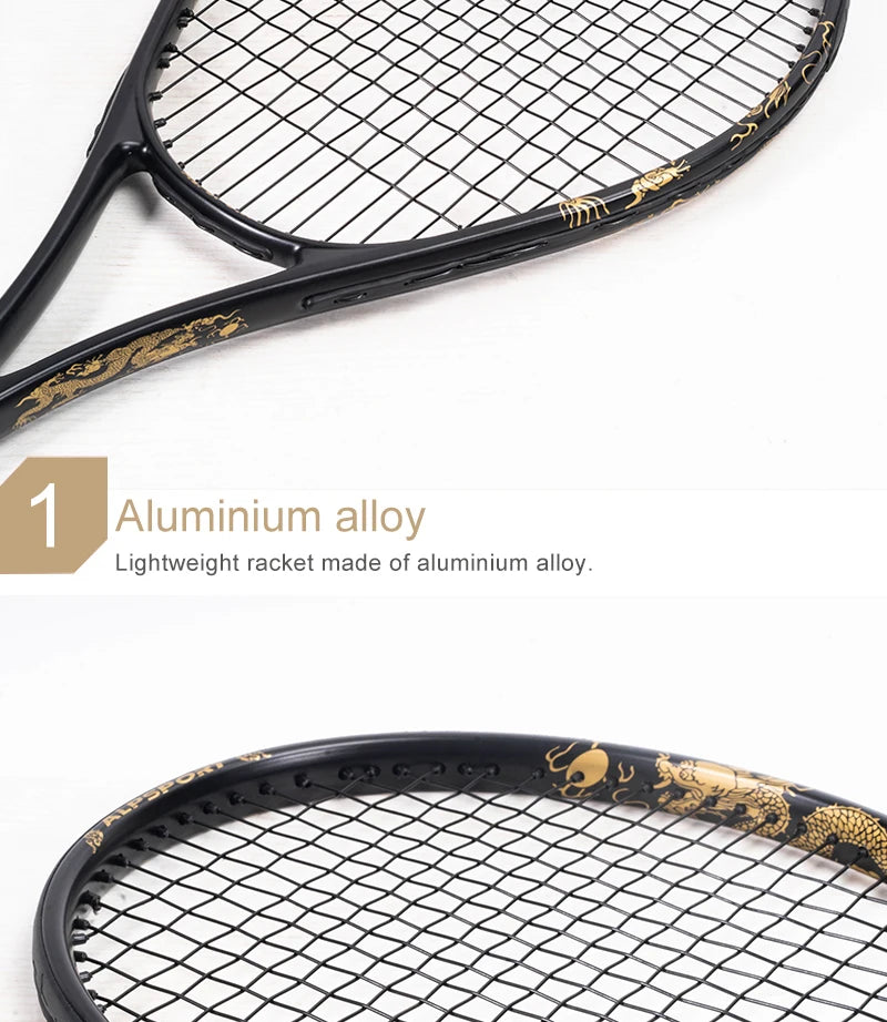 ALPSPORT JL T800 Carbon Fiber Tennis Racket 18K, Professional Training Racket with Bag & Adjustable Strap (Men & Women)