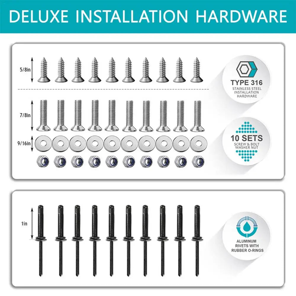 Kayak Anchor Trolley Kit Anchor System for Kayak Canoes Boat Kayak Hardware Eyes Wellnuts Screws Kayak Accessories for Kayak