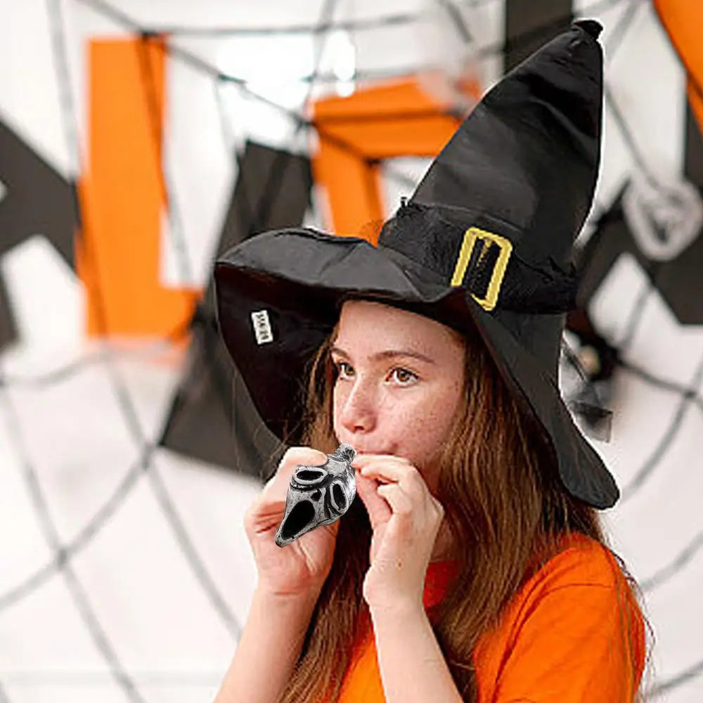 Death Whistle Screaming Whistle Instrument Skull Retro Aztec Death Halloween props Loudest Whistle with Human Sounding Screams