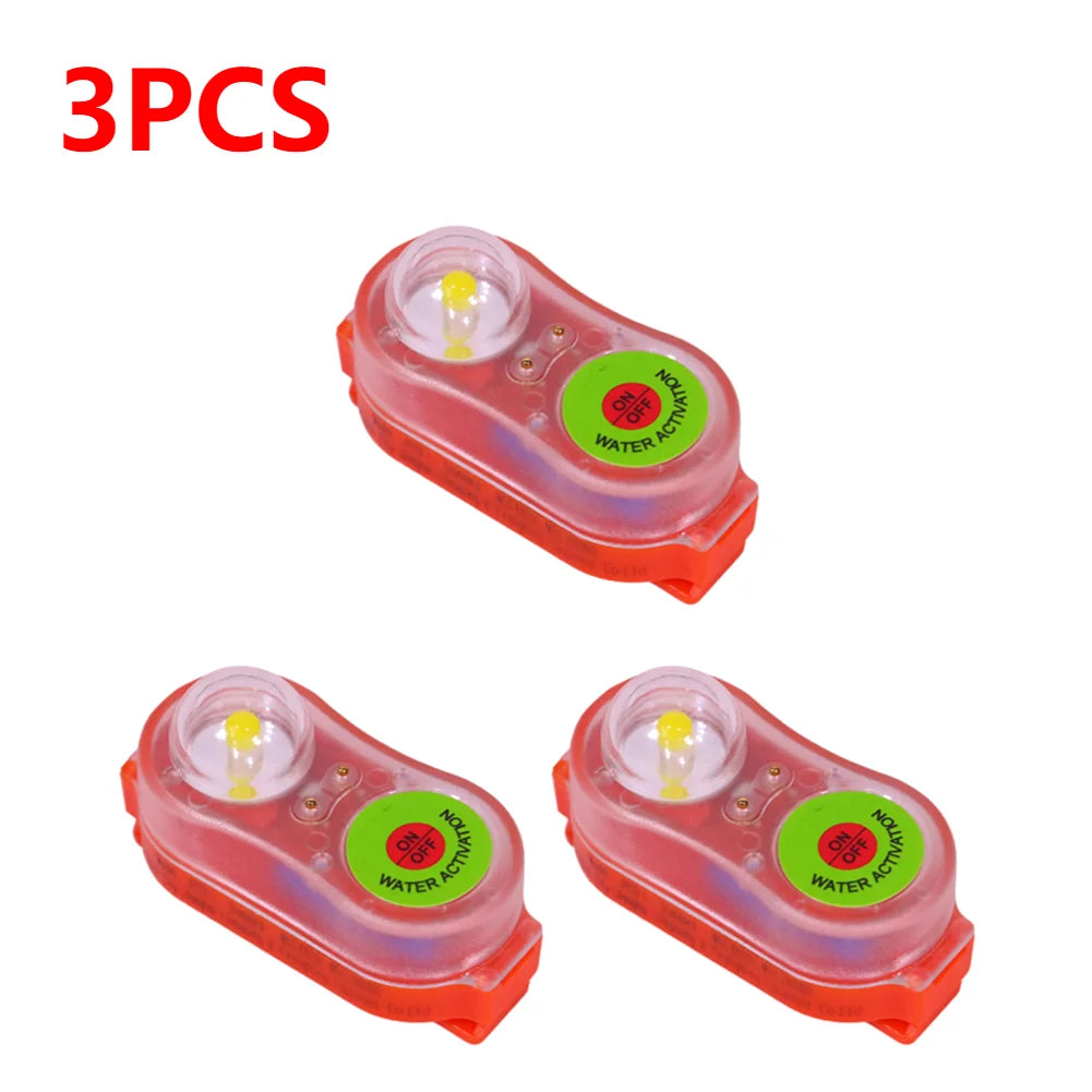 2-10Pcs LED Life Jacket Light Energy-Efficient Waterproof Emergency Signal Light Easy Operation Lightweight Outdoor Accessories