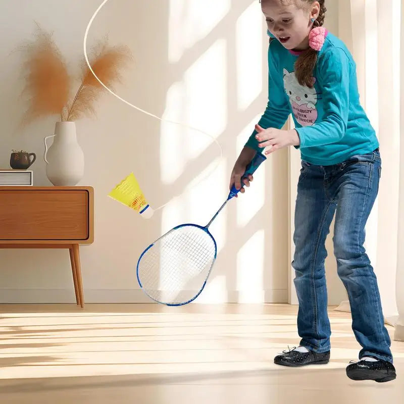 Automatic Rebound Badminton Trainer Badminton Single-Player Rebound Trainer Self Study Badminton Trainer Set Automatic