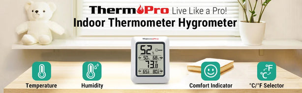 Thermopro TP50 Digital Thermometer Hygrometer Indoor Electronic Environmental Room Thermometer Weather Station For Home