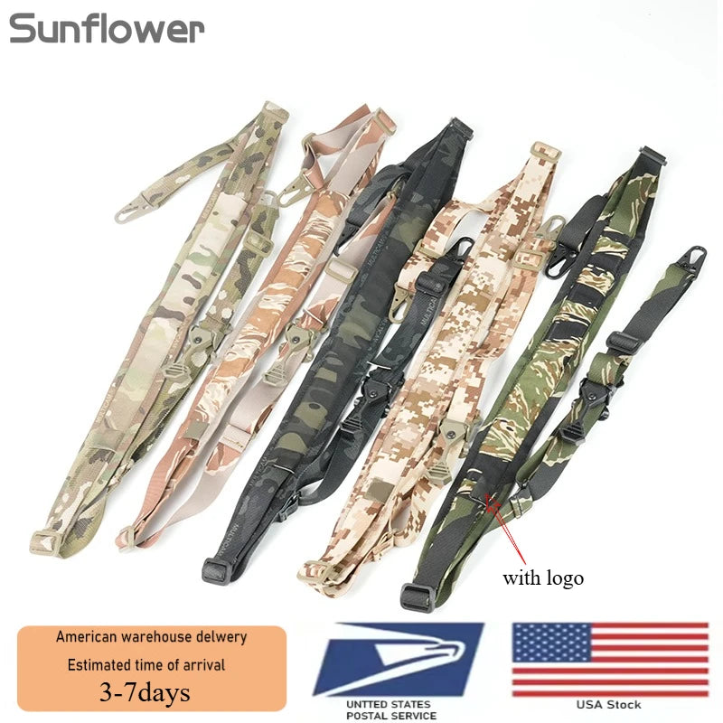 US Warehouse Tactical Nylon Rifle Sling Quick Adjustment 2 Point Padded Combat Modular Hunting Shooting Equipment Accessories