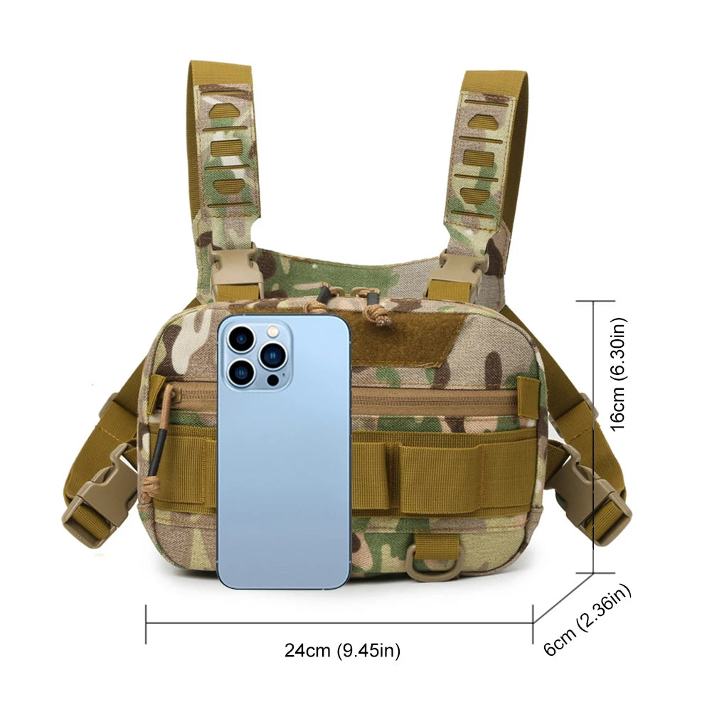Fishing Chest Bag Men's Tactical Bags Chest Rig Packs Molle Nylon Climbing Camping Backpacks Outdoor Travel Vest anny Pack
