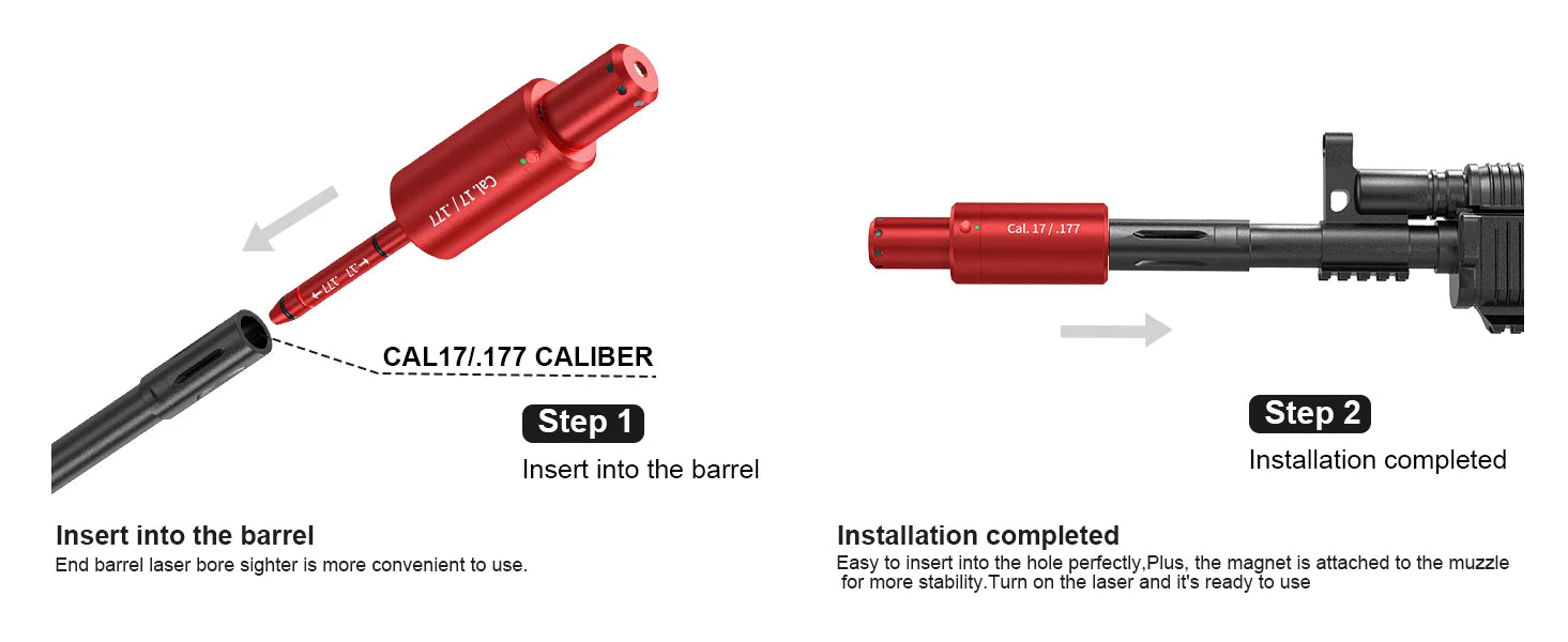 CAL.17 177 multifunctional magnetic red green light trainer, dual-purpose for training and calibration