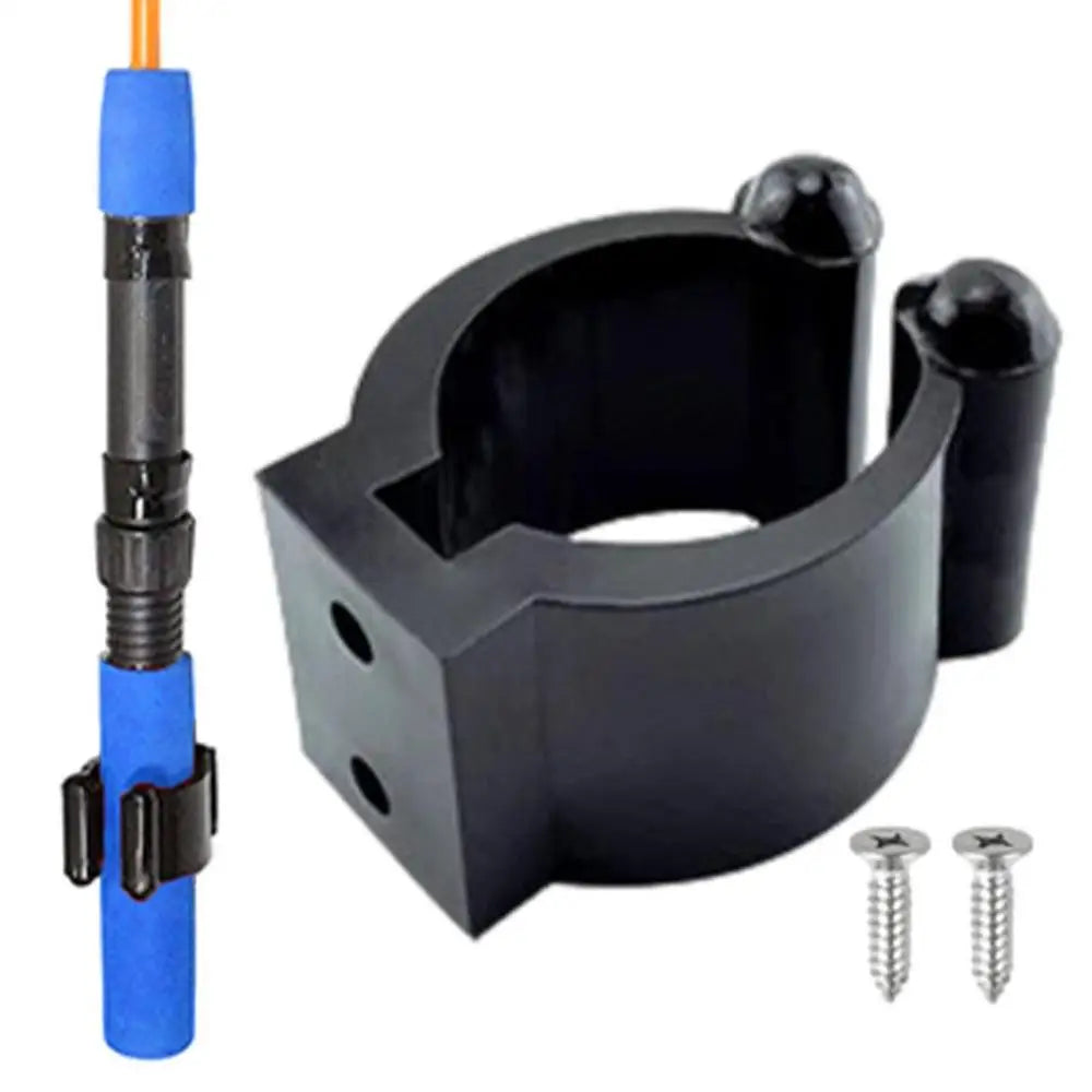 1Pc Nylon Portable Fishing Rod Clips Fishing Club Positioning Clamps Holder Wall Mounted Organizer Billiards Pole Rack 17mm/24mm
