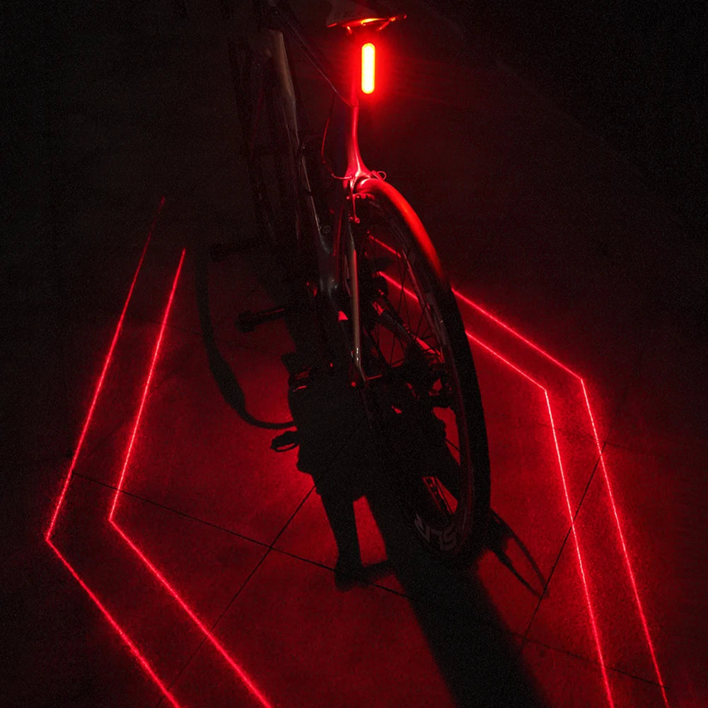 High Brightness Bike Rear Lamp USB Charging Bike Rear Night Light Brake Sensing Cycling Safety Warning Light for Bike Seat Post