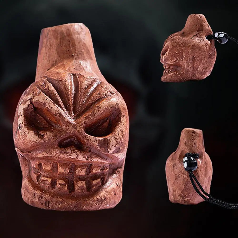 Mini Strange Sound Decompressions OcarinaAztec Death Whistle Fun Relieve Stress Unique Human Loud Screams Prank Tricky Artifact