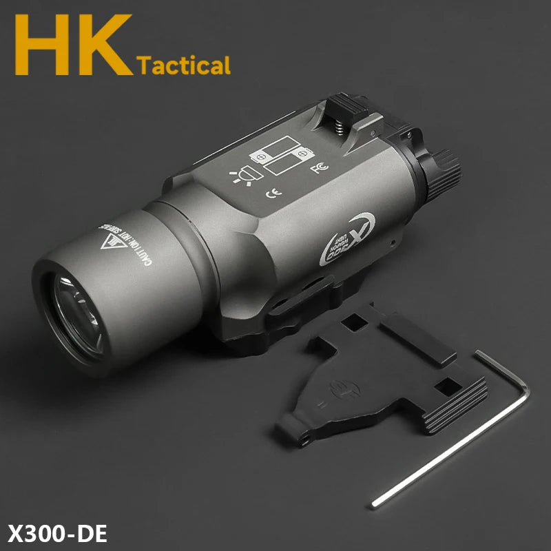 SF M300C M600C M600 Airsoft Flashlight Tactical Torch Rifle Hunting Weapon Scout Light PEQ15 Red Dot Indicator Fit 20mm Rail