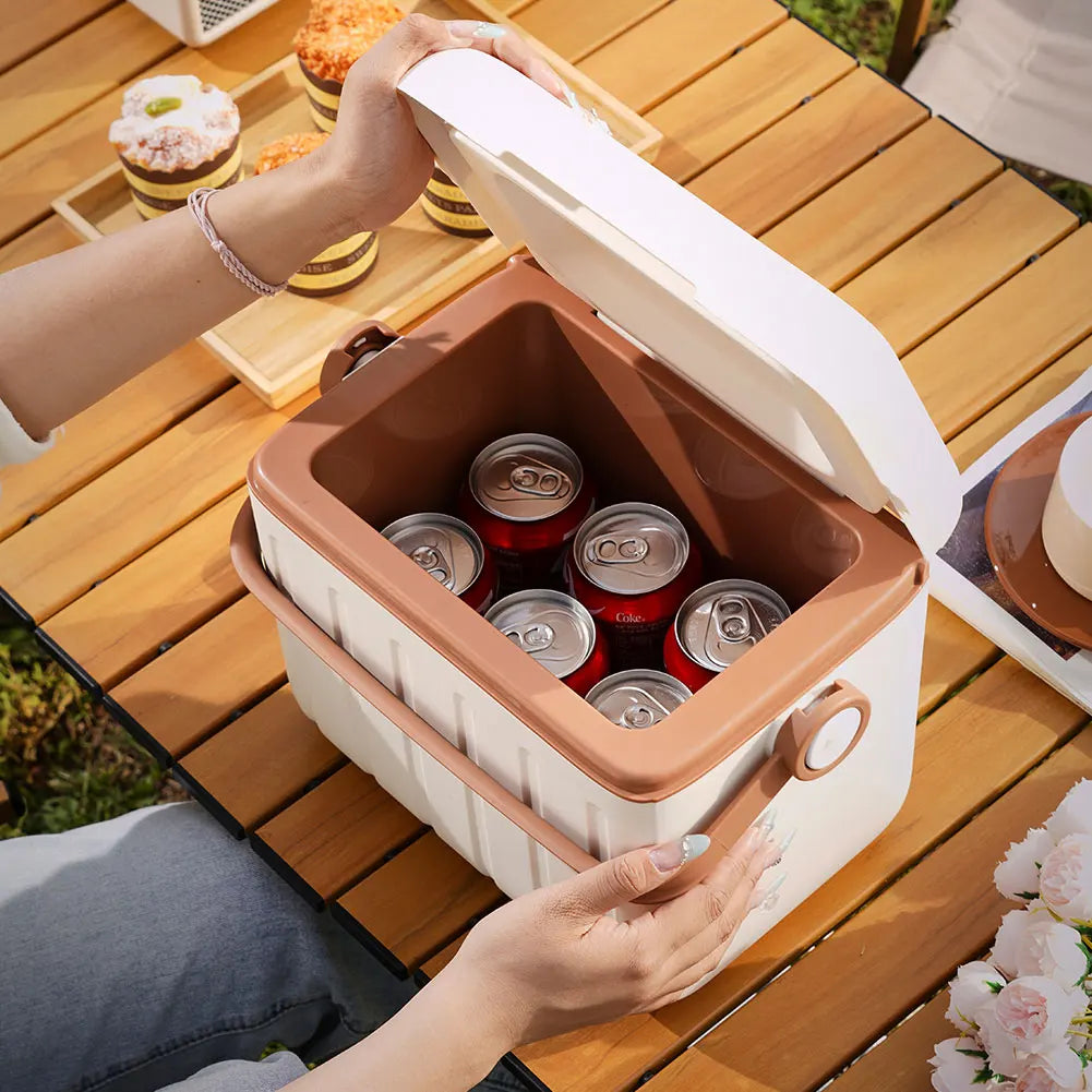 5/6L Portable Outdoor Incubator Large Capacity Food Storage Box Cooler Ice Bottle Cooler Mini Fridge Camping Refrigerator