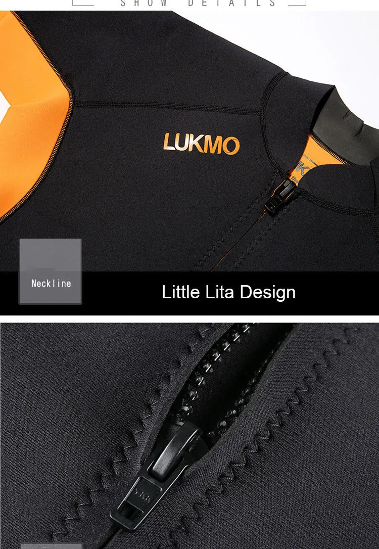 2MM Neoprene Men Split Diving Suit Jacket Swimming Top Suit Windproof Warm Jacket Surfing Motorboat Diving Jacket