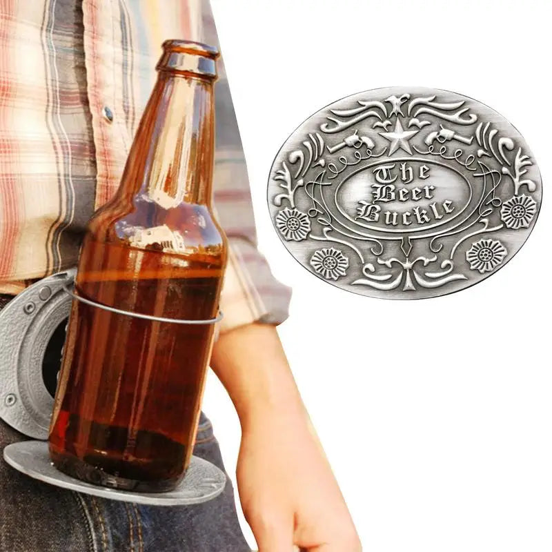 Portable Beer Holder Belt Buckle Hands-Free Beer Belt Tray Buckle Cup Holder Webbing Detach Buckle Picnic BBQ Beer Belt Holder