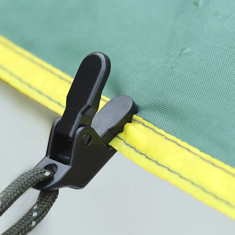 10Pcs/Lot Travel Outdoor Camping Plastic Double Hole Tent Rope Adjustable Buckle Curtain Alligator Clip Purse Tent Accessories