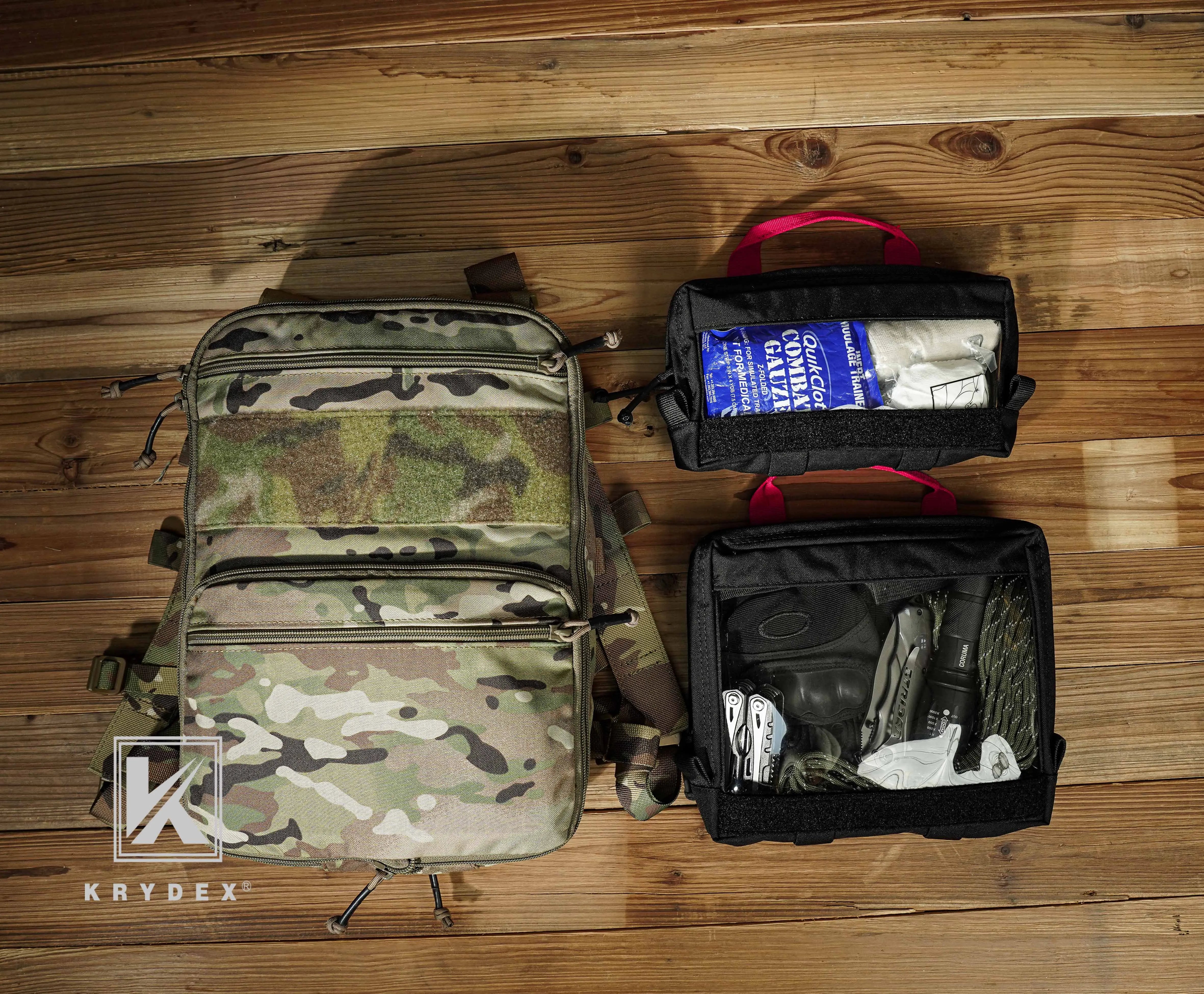 KRYDEX S/L Clear Top Inser for D3 First Aid Bag for Camping Travel Medical Storage Case Bagr Outdoor Survival Medical Kit Empty