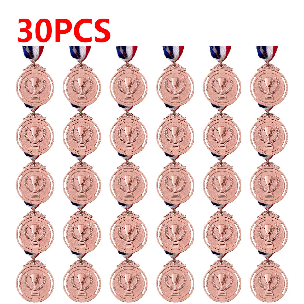 10-50pcs Gold Silver Bronze Award Medal Winner Reward Football Competition Prizes Award Medal For Souvenir Gift Sport Kids