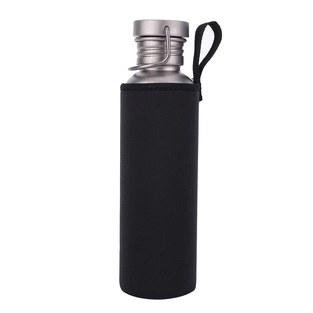 500/600/750ml Titanium Water Bottle with Lid Portable Sports Kettle Leak-Proof Lightweight Drinking Bottle for Outdoor Picnic