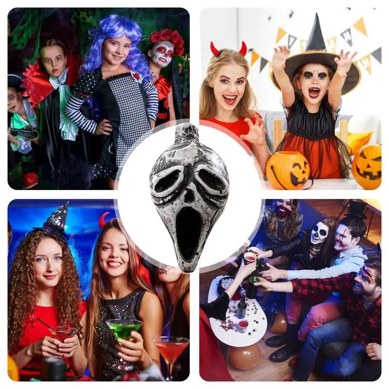 Death Whistle Screaming Whistle Instrument Skull Retro Aztec Death Halloween props Loudest Whistle with Human Sounding Screams