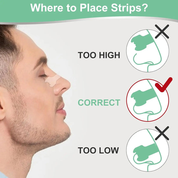 Breathe Nasal Strips to Reduce Snoring Improve Sleep Relieve Nasal Congestion Colds Allergies Easier Breath Open Nasal Passages