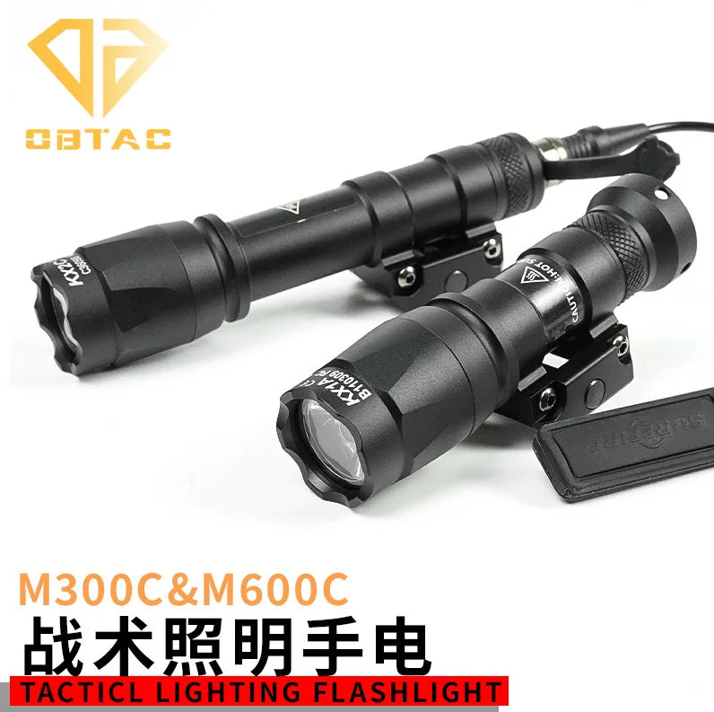Tactical SF M300C M600C Metal Flashlight Strobe Scout Light X300 X300U Ultra Airsoft Hunting Weapon Scout Light Fit 20mm Rail