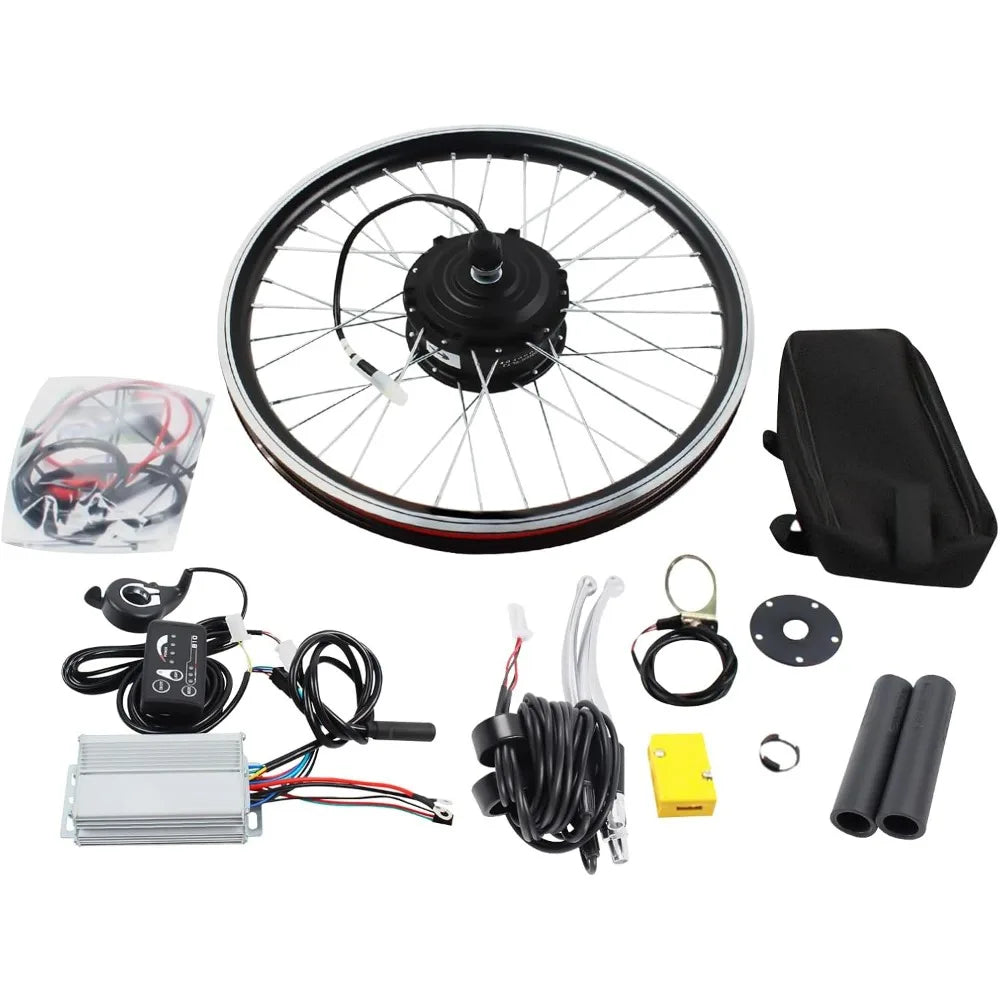 20" Bike Motor Kit 36V 250W Front Wheel Electric Bicycle Ebike Conversion Kit Hub Motor Cycling with LED Display 30km/H Speed