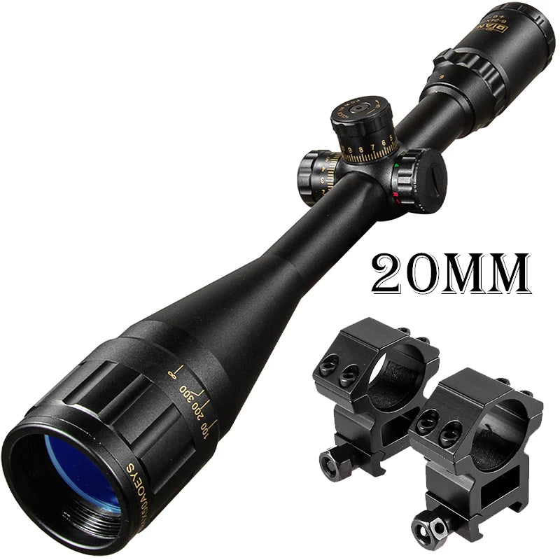 DIANA 6-24x50 Locking Tactical Rifle Scope Green and Red Cross with Light Sniper Gear Hunting Optical Scope Scope Aiming Rifle